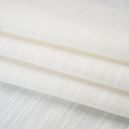 Cotton and Linen Heavy Slubbed Woven - Off White - Famous Australian Designer Deadstock