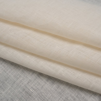 Soft Lightweight Linen Woven - Cream - Famous Australian Designer Deadstock