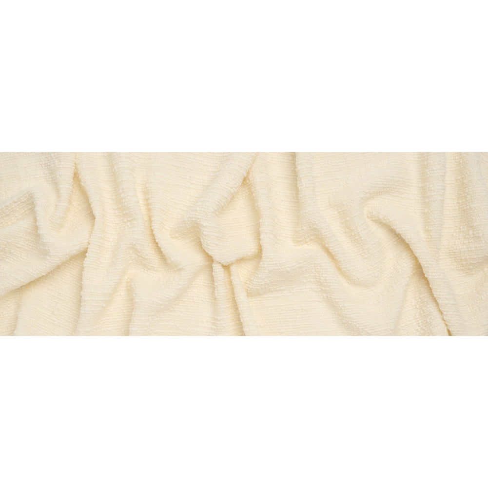 Slubby Wool Boucle - Cream - Famous Australian Designer Deadstock
