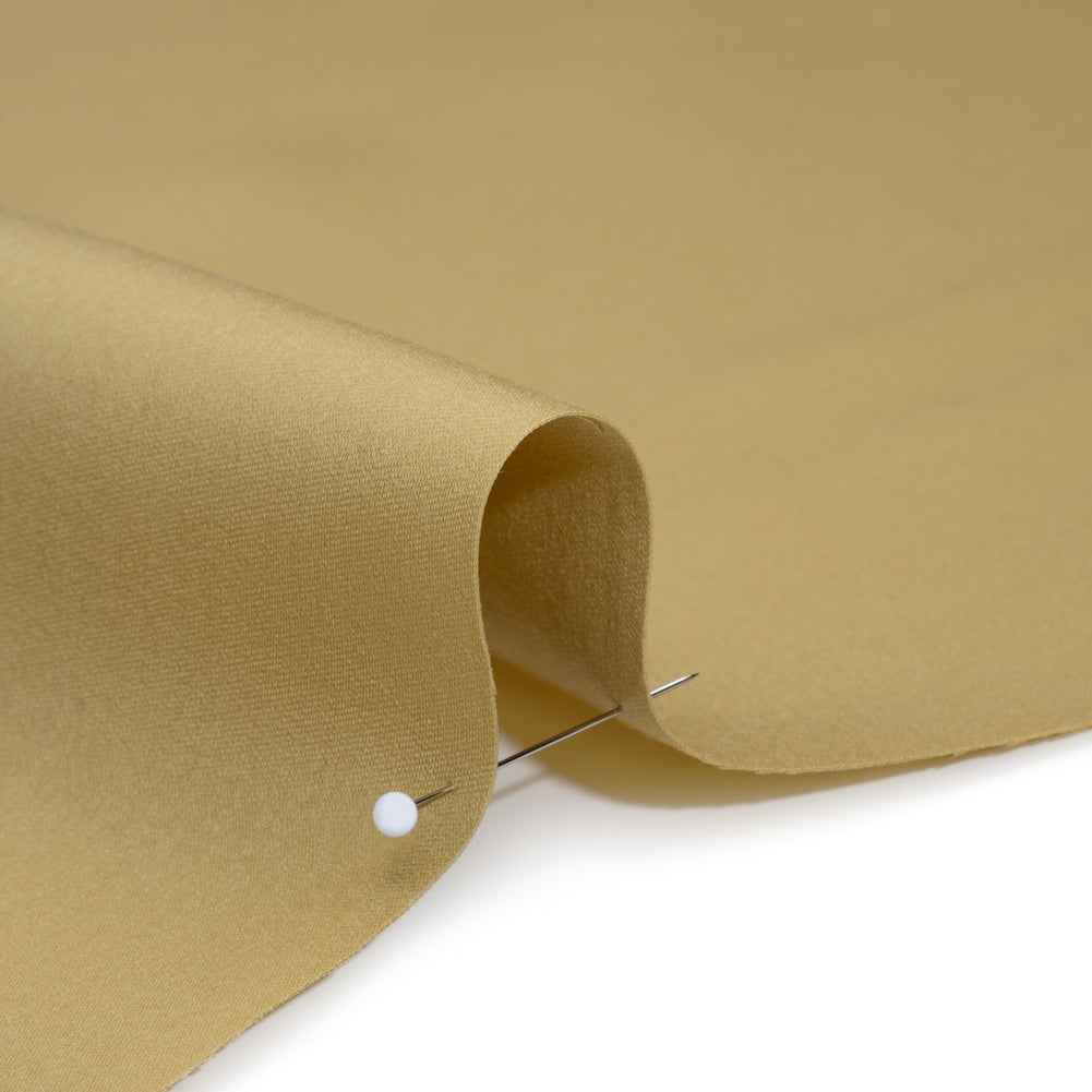 Wool and Viscose Sateen - Golden Olive - Famous Australian Designer Deadstock