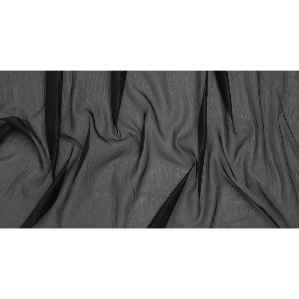Billowy Lightweight Polyester Organza - Black - Famous Australian Designer Deadstock