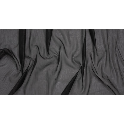 Billowy Lightweight Polyester Organza - Black - Famous Australian Designer Deadstock