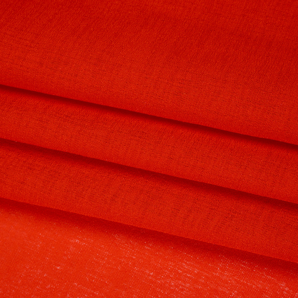 Crisp Polyester Gauze - Flame Red - Famous Australian Famous Australian Designer Deadstock