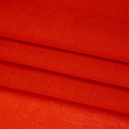 Crisp Polyester Gauze - Flame Red - Famous Australian Famous Australian Designer Deadstock