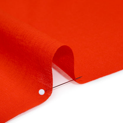 Crisp Polyester Gauze - Flame Red - Famous Australian Famous Australian Designer Deadstock
