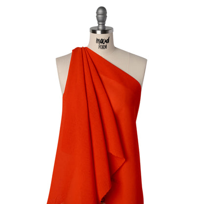 Crisp Polyester Gauze - Flame Red - Famous Australian Famous Australian Designer Deadstock