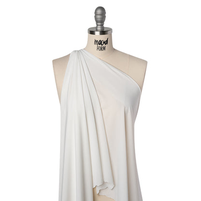 Stretch Polyester Jersey - Coconut Milk - Famous Australian Designer Deadstock