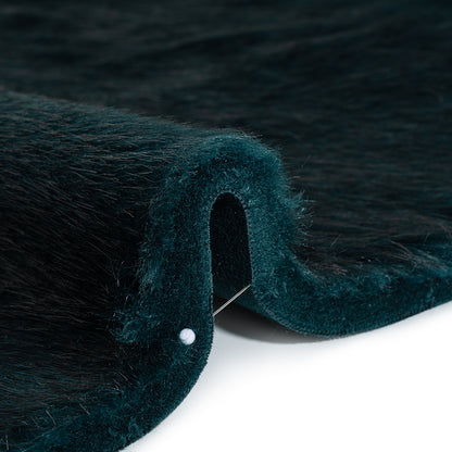 Plush Medium Pile Faux Fur - Dark Teal - Famous Australian Designer Deadstock