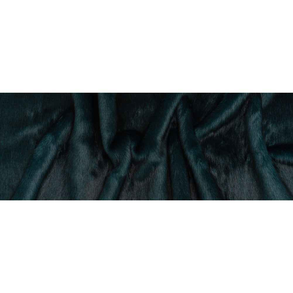 Plush Medium Pile Faux Fur - Dark Teal - Famous Australian Designer Deadstock