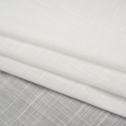 Textured Cotton Voile - Off White - Famous Australian Designer Deadstock