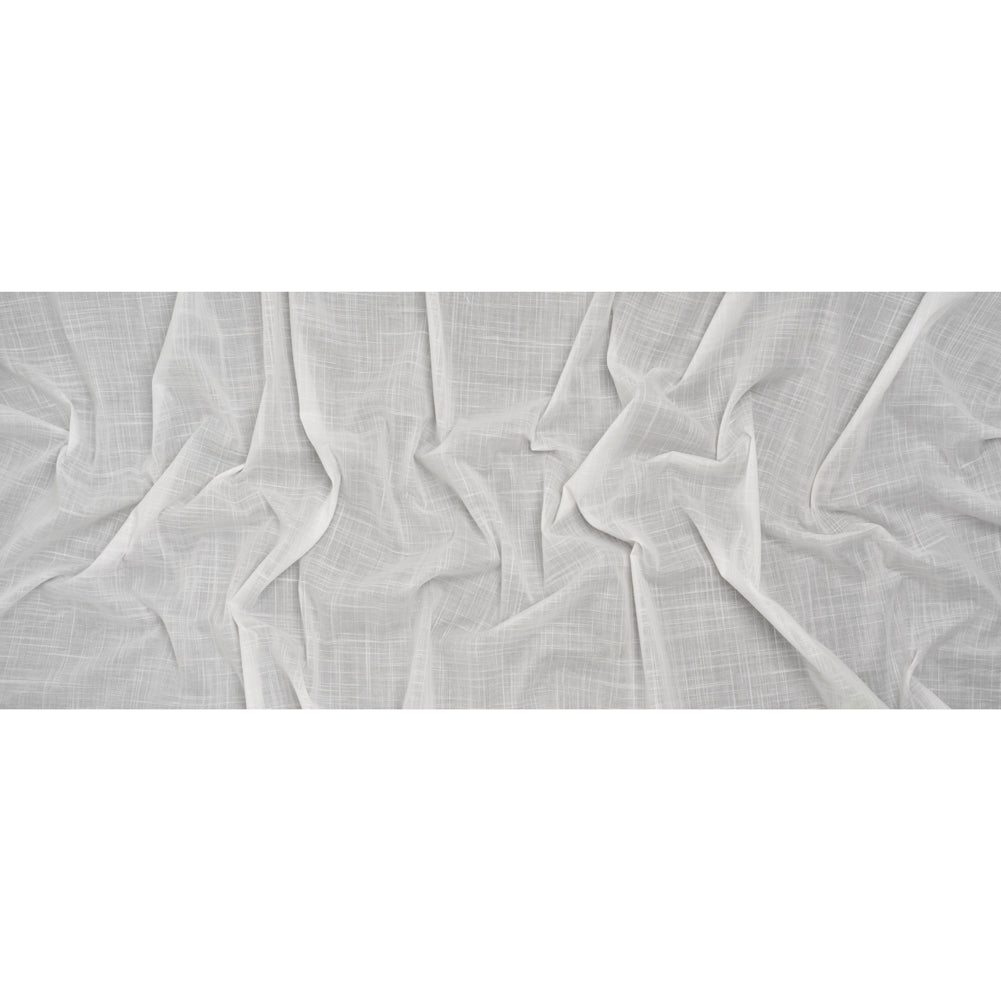 Textured Cotton Voile - Off White - Famous Australian Designer Deadstock