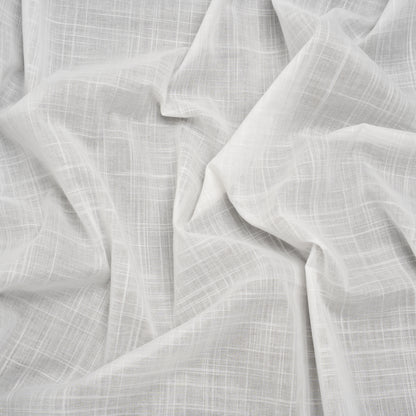 Textured Cotton Voile - Off White - Famous Australian Designer Deadstock