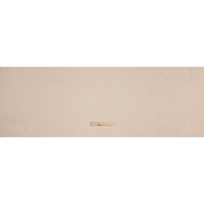 Swiss Dot Gridded Cotton Voile - Buff - Famous Australian Designer Deadstock