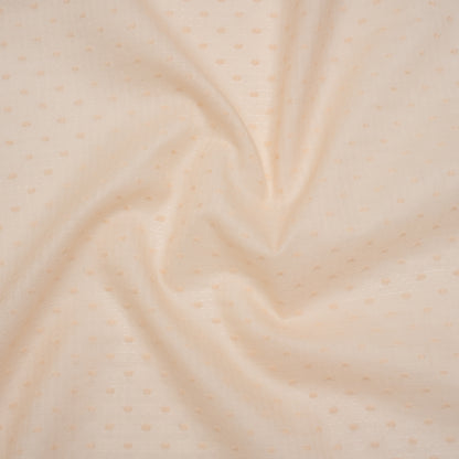 Swiss Dot Gridded Cotton Voile - Buff - Famous Australian Designer Deadstock