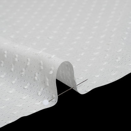 Swiss Dot Gridded Cotton Voile - Off White - Famous Australian Designer Deadstock