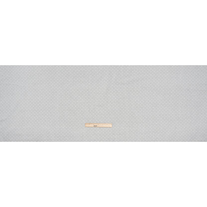 Swiss Dot Gridded Cotton Voile - Off White - Famous Australian Designer Deadstock
