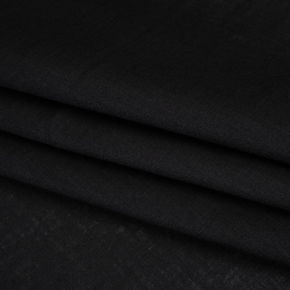 Lightweight Linen Woven - Black - Famous Australian Designer Deadstock