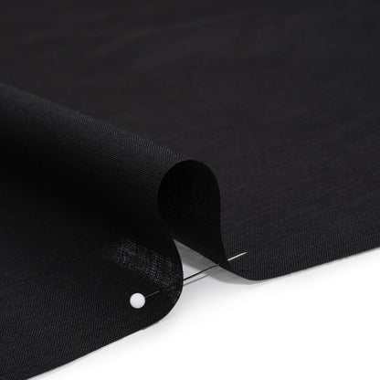 Lightweight Linen Woven - Black - Famous Australian Designer Deadstock