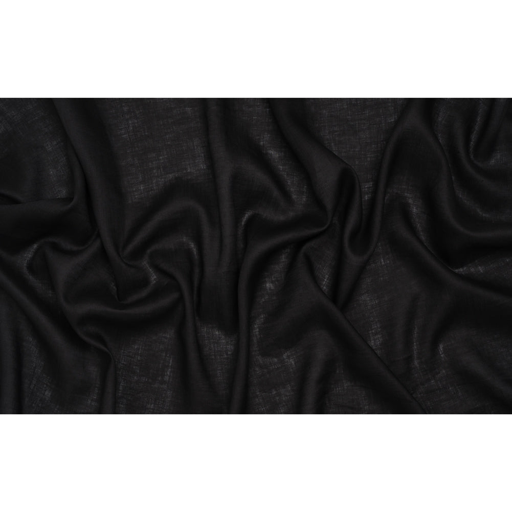 Lightweight Linen Woven - Black - Famous Australian Designer Deadstock