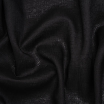 Lightweight Linen Woven - Black - Famous Australian Designer Deadstock