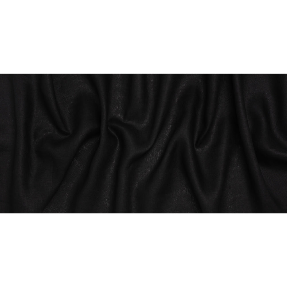 Medium Weight Linen Woven - Black - Famous Australian Designer Deadstock