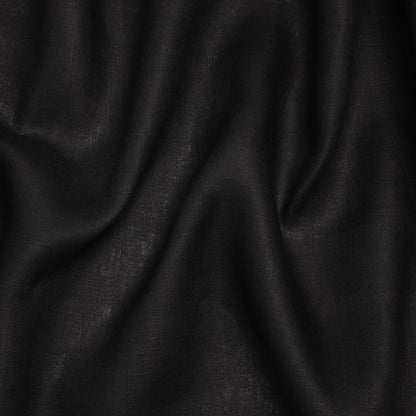 Medium Weight Linen Woven - Black - Famous Australian Designer Deadstock