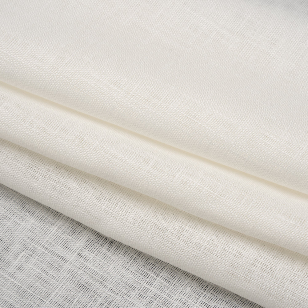 Medium Weight Linen Woven - Ivory - Famous Australian Designer Deadstock