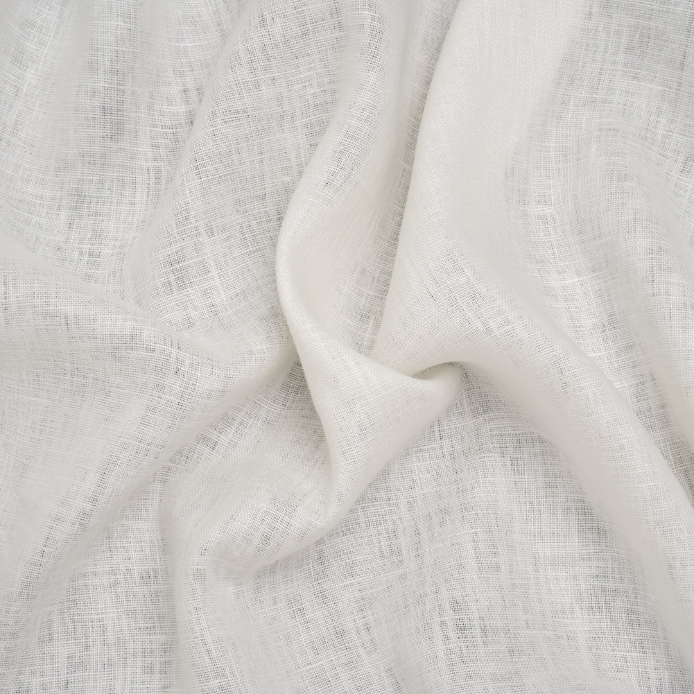 Medium Weight Linen Woven - Ivory - Famous Australian Designer Deadstock