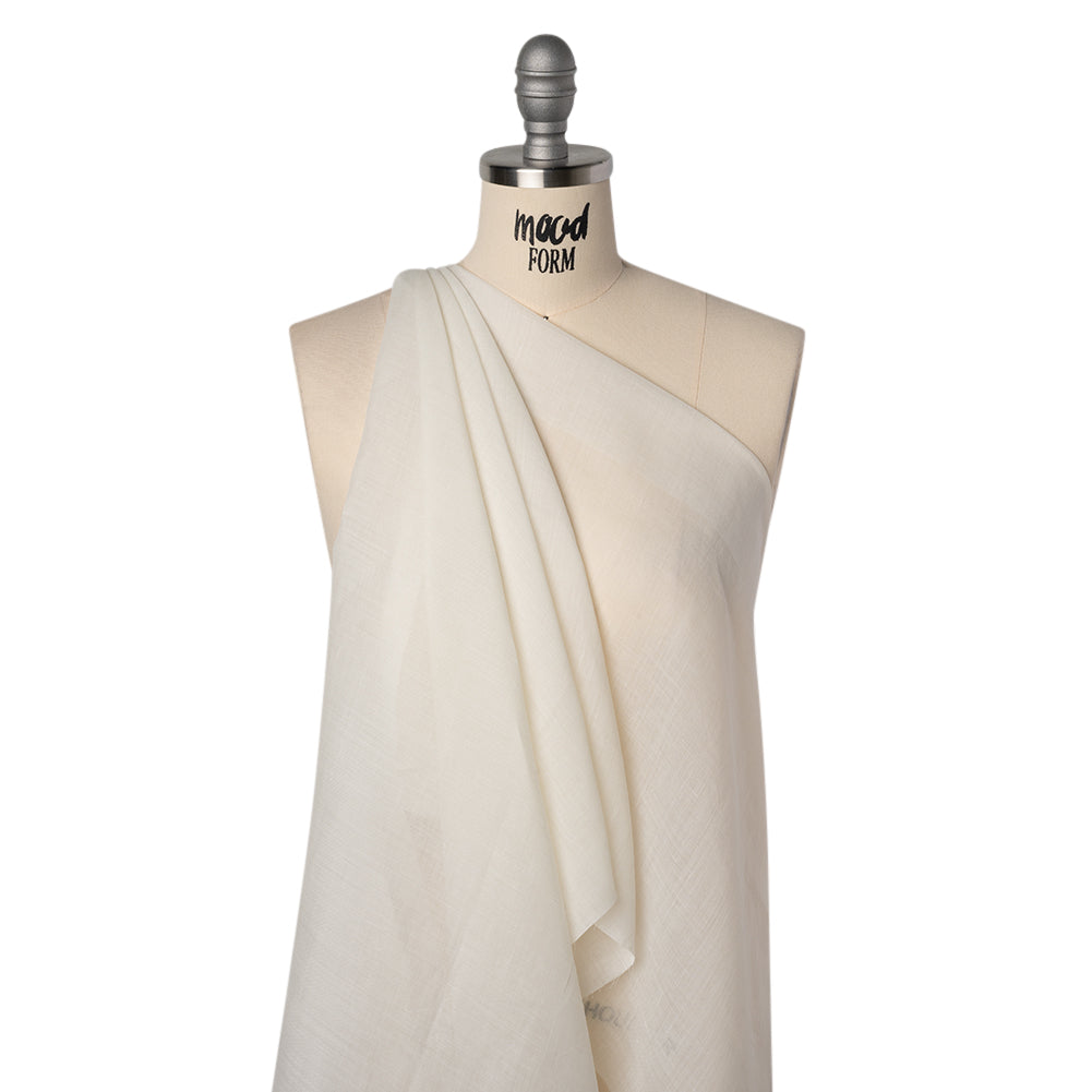 Lightweight Ramie Woven - Cream - Famous Australian Designer Deadstock