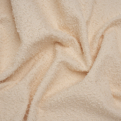 Stretch Cotton Blend Boucle - Cream Pink - Famous Australian Designer Deadstock