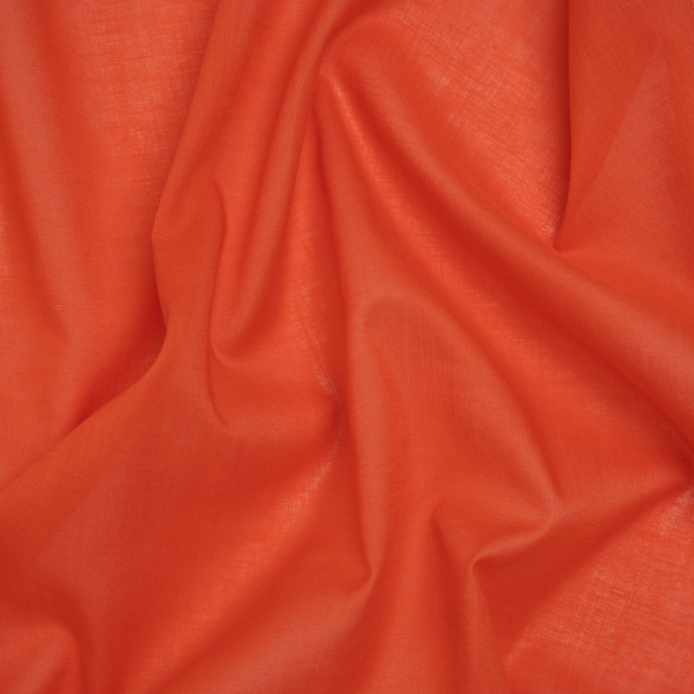 Cotton Voile Lining - Tangerine Tango - Famous Australian Designer Deadstock