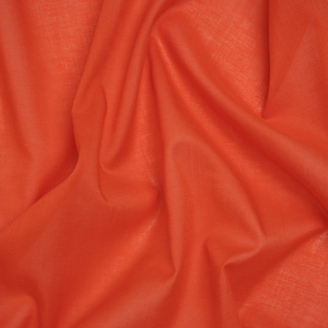 Cotton Voile Lining - Tangerine Tango - Famous Australian Designer Deadstock