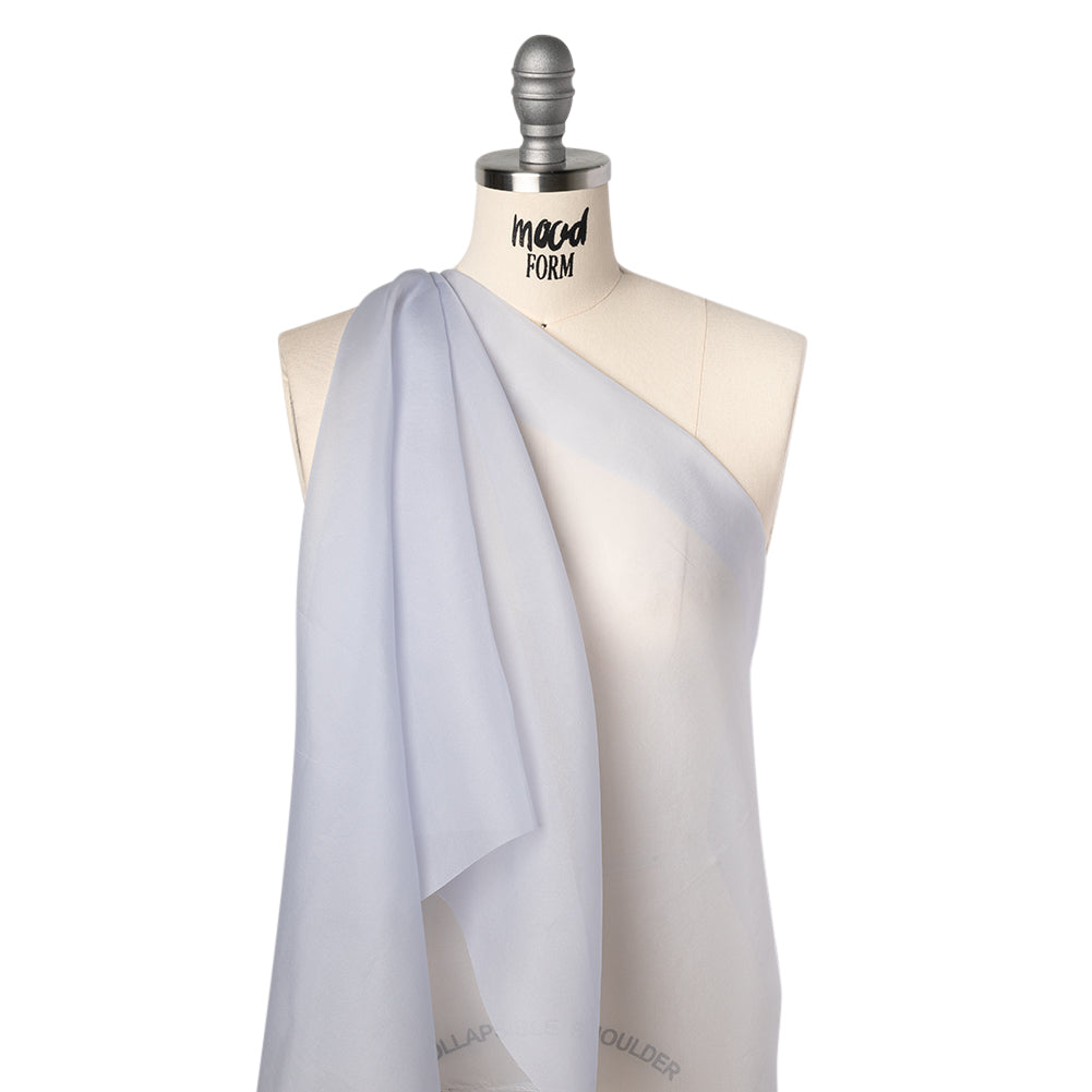 Heavy Silk Organza - Pale Periwinkle - Famous Australian Designer Deadstock Drape