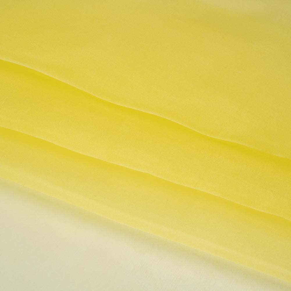 Silk Organza - Lemon Yellow - Famous Australian Designer Deadstock Folded