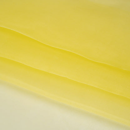 Silk Organza - Lemon Yellow - Famous Australian Designer Deadstock Folded