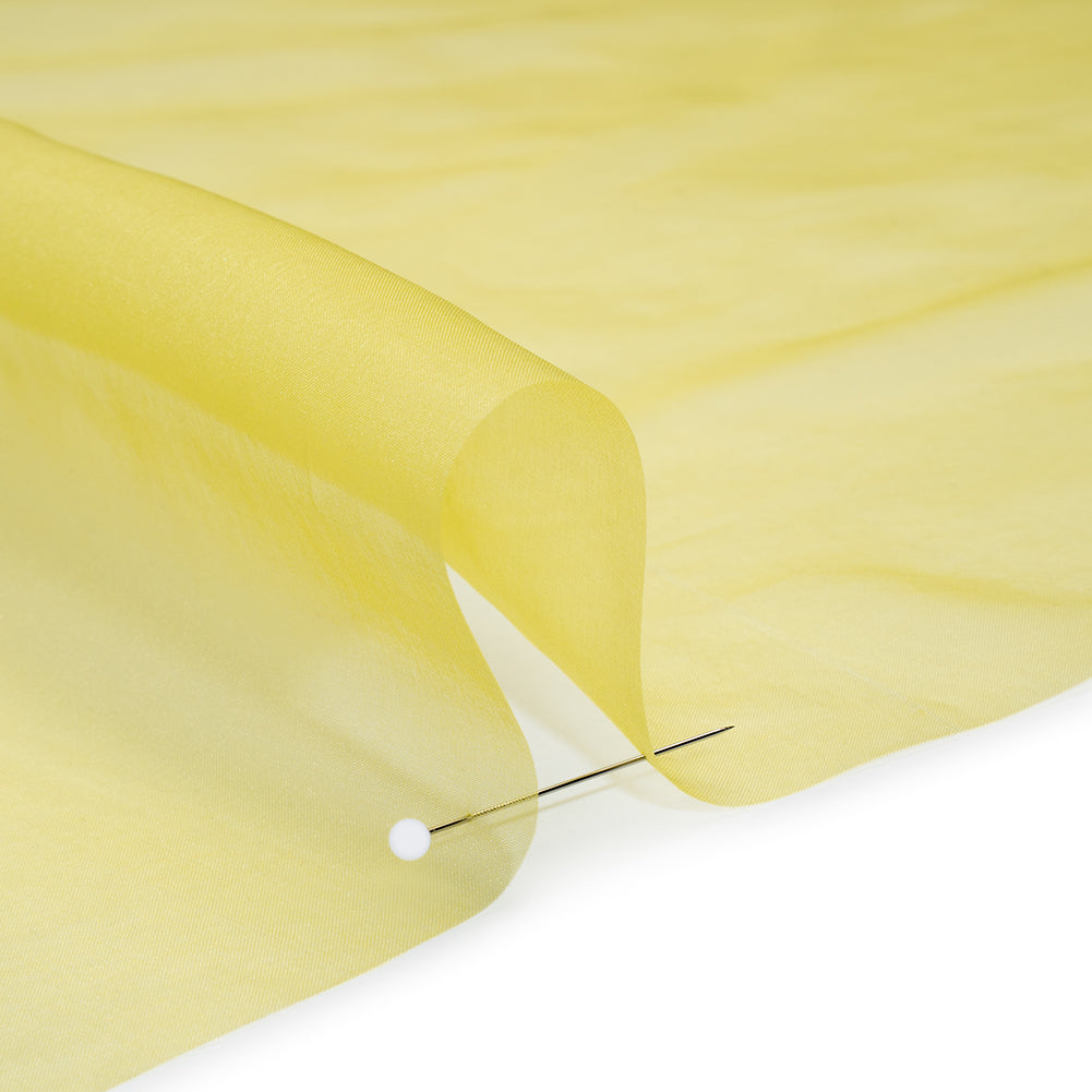 Silk Organza - Lemon Yellow - Famous Australian Designer Deadstock Detail
