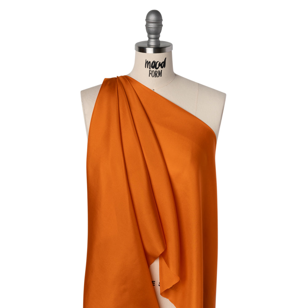 China Silk/Habotai - Orange - Famous Australian Designer Deadstock