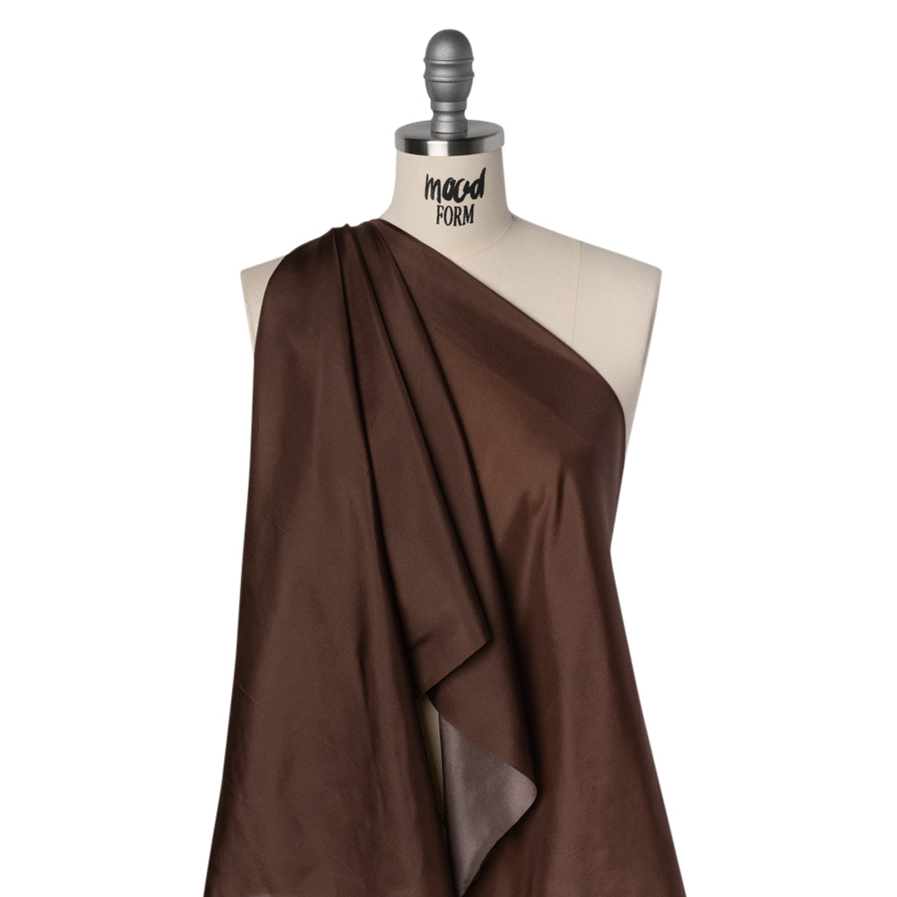 China Silk/Habotai - Brown - Famous Australian Designer Deadstock