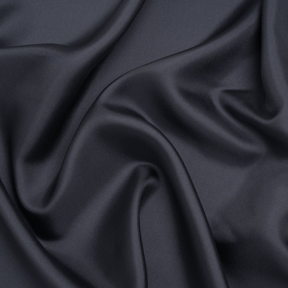 Silk Twill - Gray Navy - Famous Australian Designer Deadstock