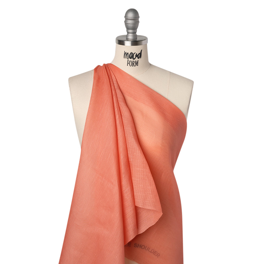 Cotton, Polyester and Silk Scrim - Guava - Famous Australian Designer Deadstock