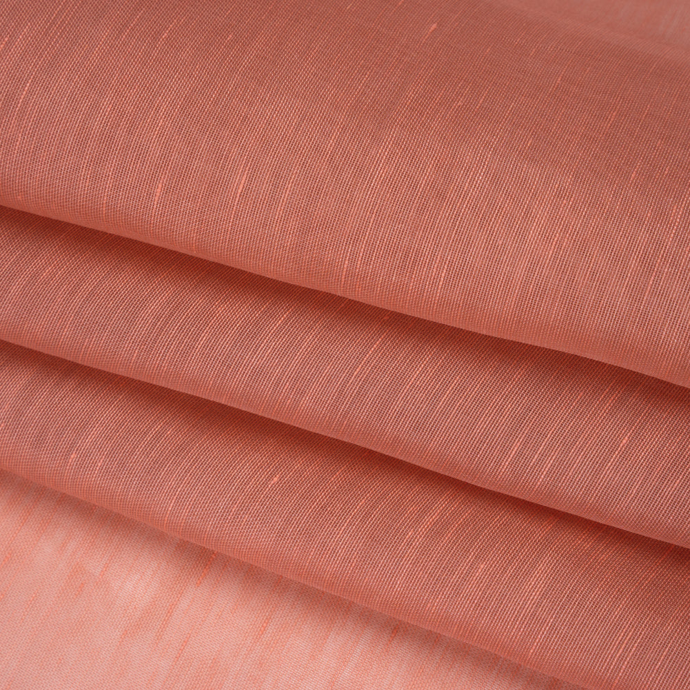 Linen and Silk Scrim - Dusty Rose - Famous Australian Designer Deadstock