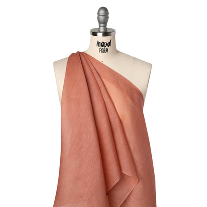 Linen and Silk Scrim - Dusty Rose - Famous Australian Designer Deadstock