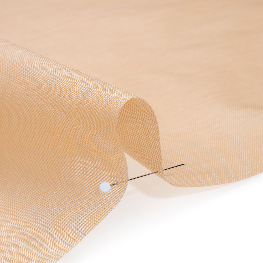 Linen and Silk Scrim - Light Peach - Famous Australian Designer Deadstock