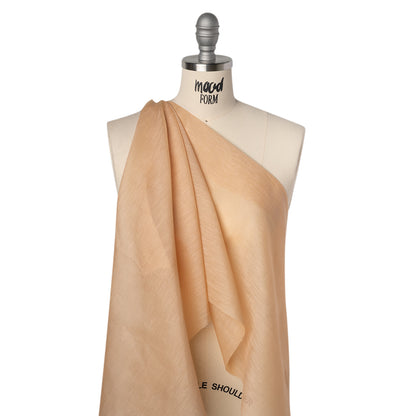 Linen and Silk Scrim - Light Peach - Famous Australian Designer Deadstock