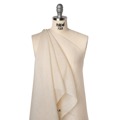 Linen and Silk Scrim - Cream - Famous Australian Designer Deadstock