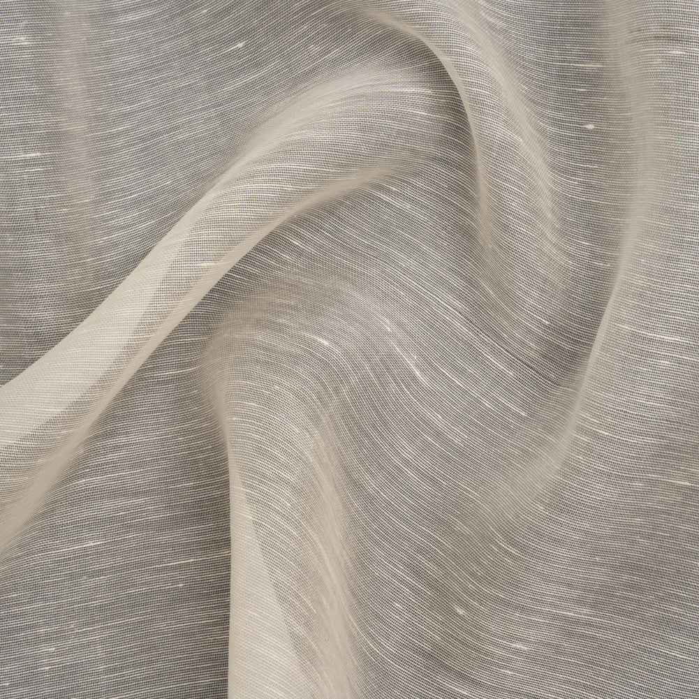 Linen and Silk Scrim - Cream - Famous Australian Designer Deadstock