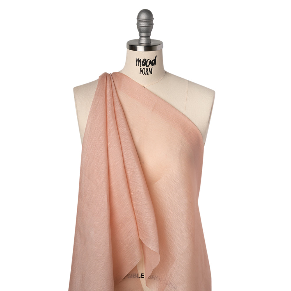 Linen and Silk Scrim - Ballet Pink - Famous Australian Designer Deadstock