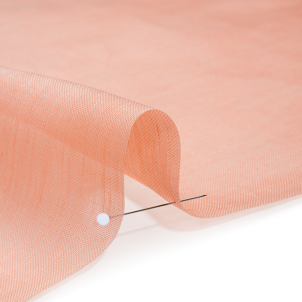 Linen and Silk Scrim - Orange Sherbet - Famous Australian Designer Deadstock