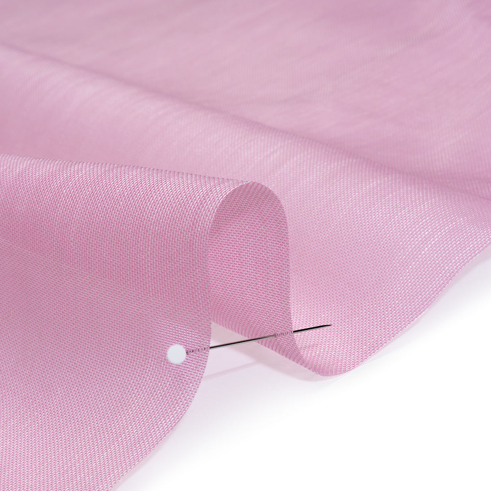 Linen and Silk Scrim - Orchid Pink - Famous Australian Designer Deadstock
