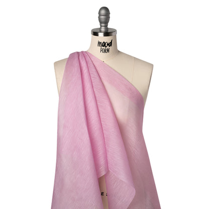 Linen and Silk Scrim - Orchid Pink - Famous Australian Designer Deadstock